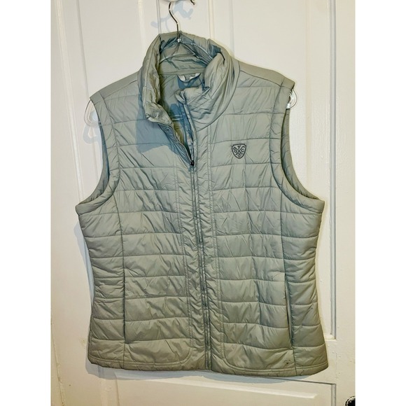 Straight Down Women's Vest Size L Gray Full Zip Jacket - Picture 1 of 4